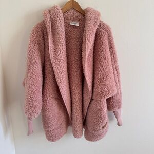 Nordic Beach Sherpa Fleece Wrap One Size Pink Blush